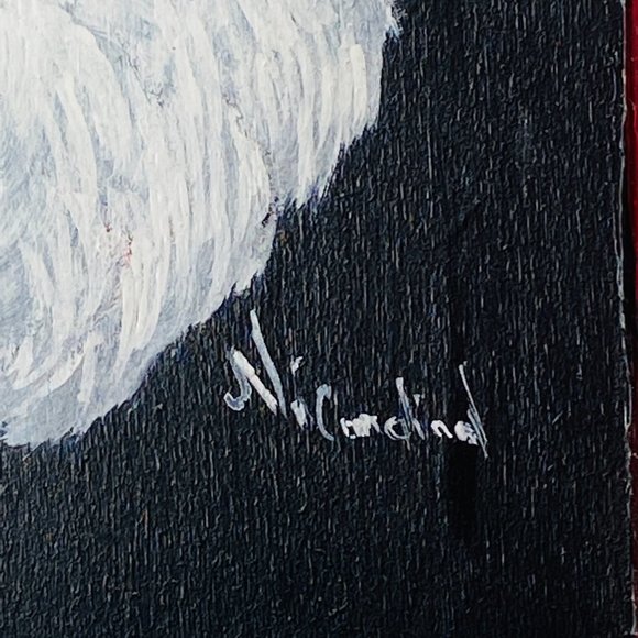 Wood Hand Painted Santa Sleigh Christmas Decor Table Plant Basket - Picture 5 of 6